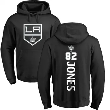 Black Men's Caleb Jones Los Angeles Kings Branded Backer Pullover Hoodie