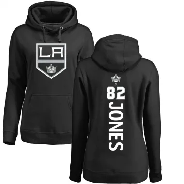 Black Women's Caleb Jones Los Angeles Kings Branded Backer Pullover Hoodie