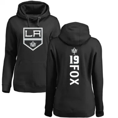 Black Women's Jim Fox Los Angeles Kings Branded Backer Pullover Hoodie