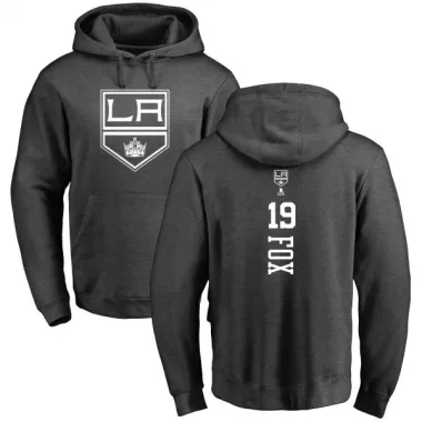 Charcoal Men's Jim Fox Los Angeles Kings Branded One Color Backer Pullover Hoodie