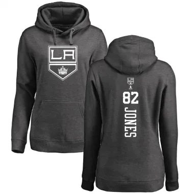 Charcoal Women's Caleb Jones Los Angeles Kings Branded One Color Backer Pullover Hoodie