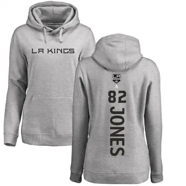 Women's Caleb Jones Los Angeles Kings Branded Ash Backer Pullover Hoodie
